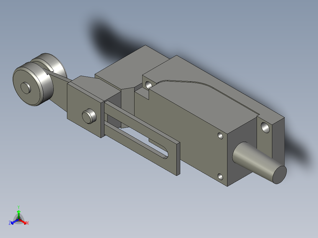 前端后限位开关LXJM1-8108主视图