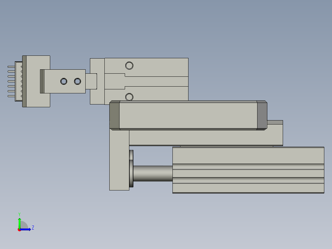白色插件取手左视图