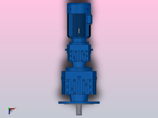 RF67R37法兰轴伸式组合型斜齿轮减速机RF67R37-Y0.37-4P-71-M1-0°-Φ250俯视缩略图