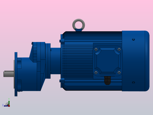 RXF67法兰轴伸式安装斜齿轮减速机RX67-Y7.5-4P-132M-M1-0°-Φ200右视缩略图