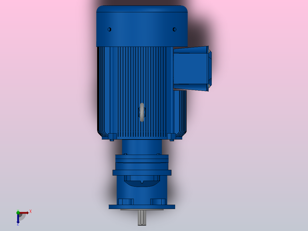 RXF67法兰轴伸式安装斜齿轮减速机RX67-Y7.5-4P-132M-M1-0°-Φ200俯视图