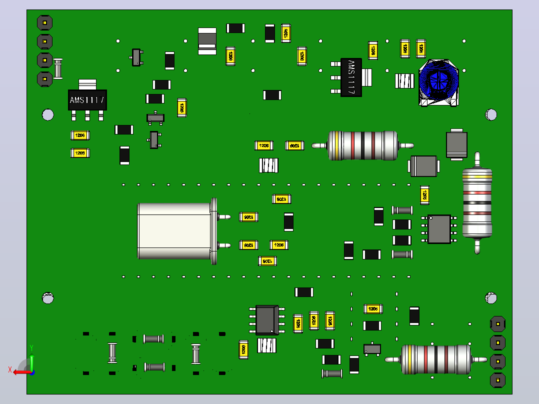 ATMEGA32上的金属探测器后视图