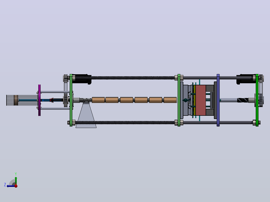 塑料注塑成型机plastic-injection-machine-模型格式为 sw stp右视图
