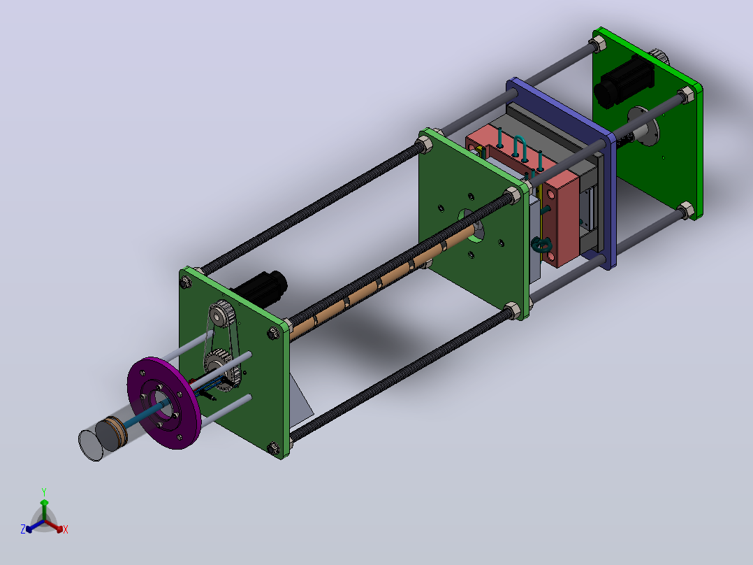 塑料注塑成型机plastic-injection-machine-模型格式为 sw stp正等轴测图