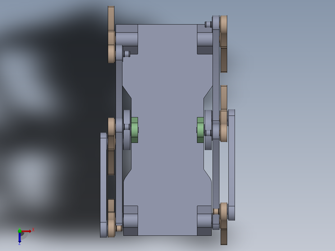 3D walker简易六足行走机构俯视图