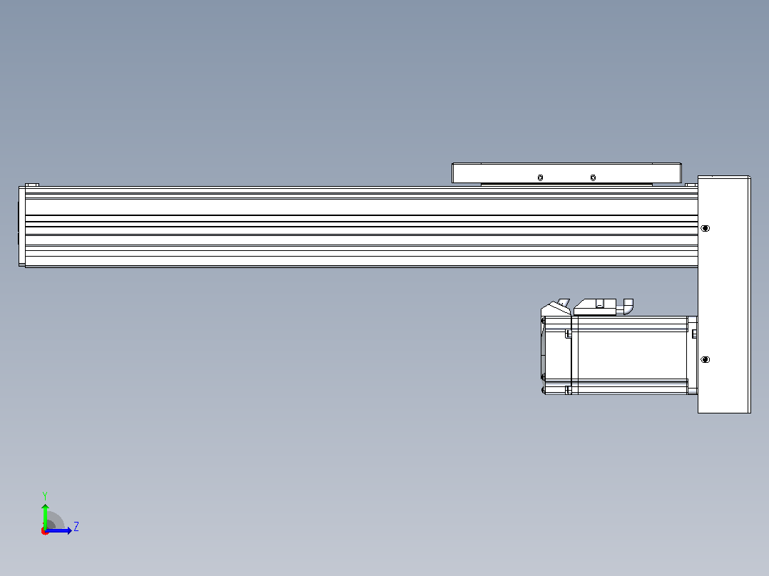 滚珠丝杠直线轴带导轨全封闭TPA-HCR-120D-1610C-L300-MP-C-P20-N3左视图