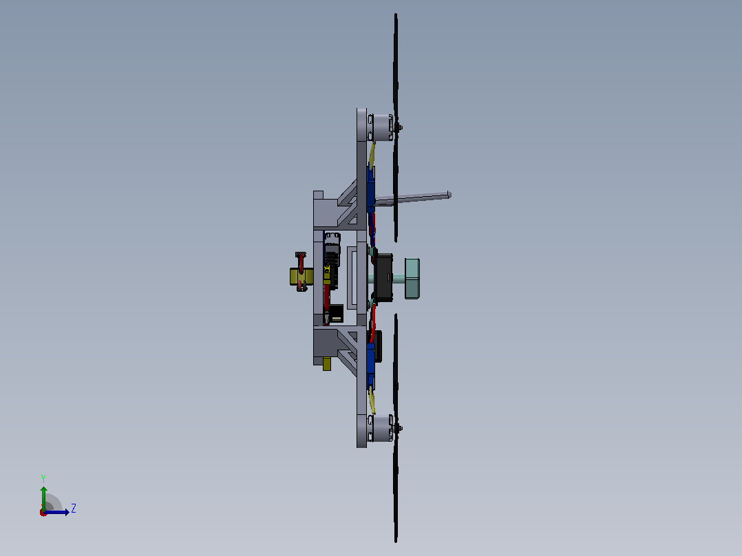 国际竞速比赛无人机模型3D图纸 Solidworks设计 附STEP左视图