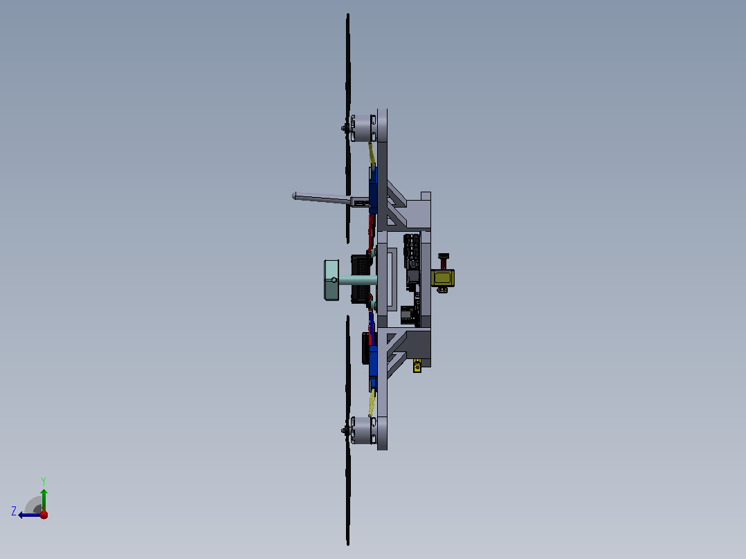 国际竞速比赛无人机模型3D图纸 Solidworks设计 附STEP右视图