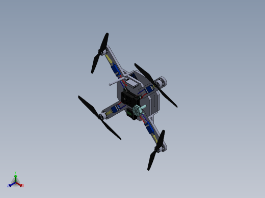 国际竞速比赛无人机模型3D图纸 Solidworks设计 附STEP正等轴测缩略图
