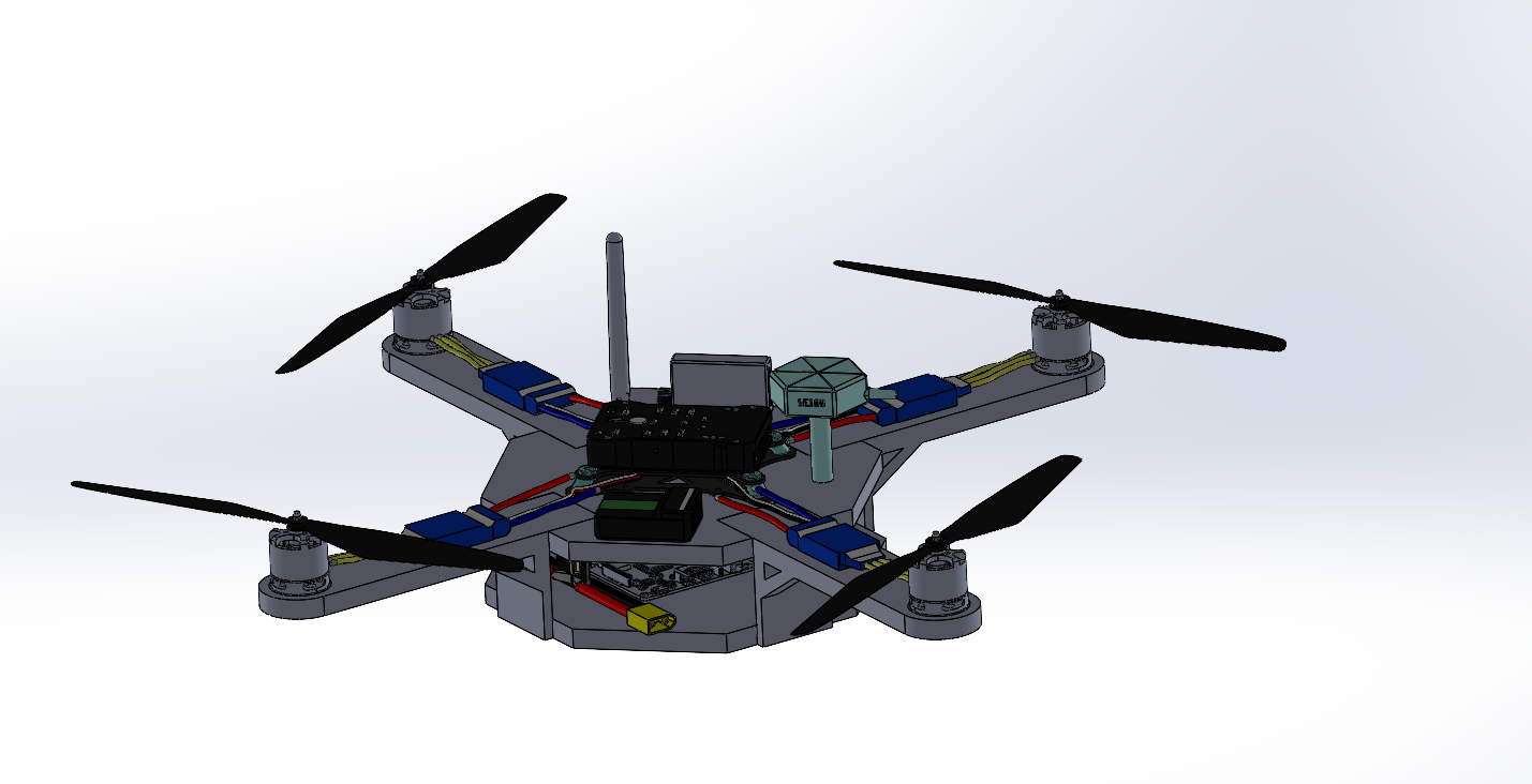 国际竞速比赛无人机模型3D图纸 Solidworks设计 附STEP