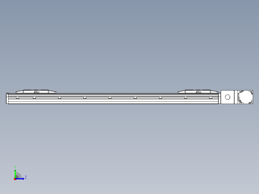 皮带直线轴双滑块型TPA-GCBS-150-P80-L350-QR-M75-N3左视图