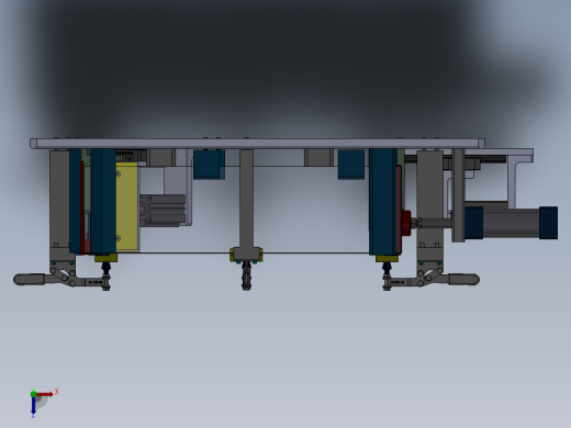裙板焊接组件俯视缩略图