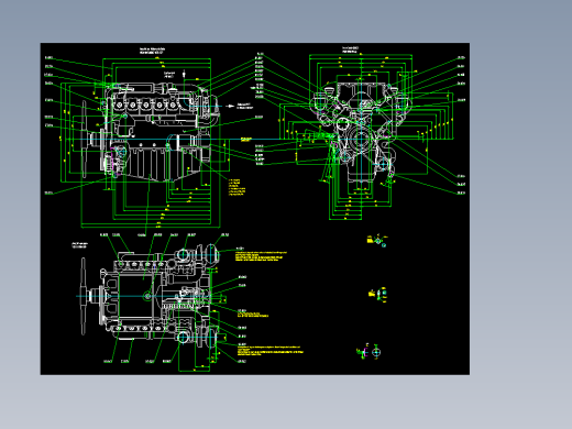 奔驰发动机装配图