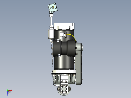 气动倾斜装置3D数模图纸 STEP格式俯视缩略图
