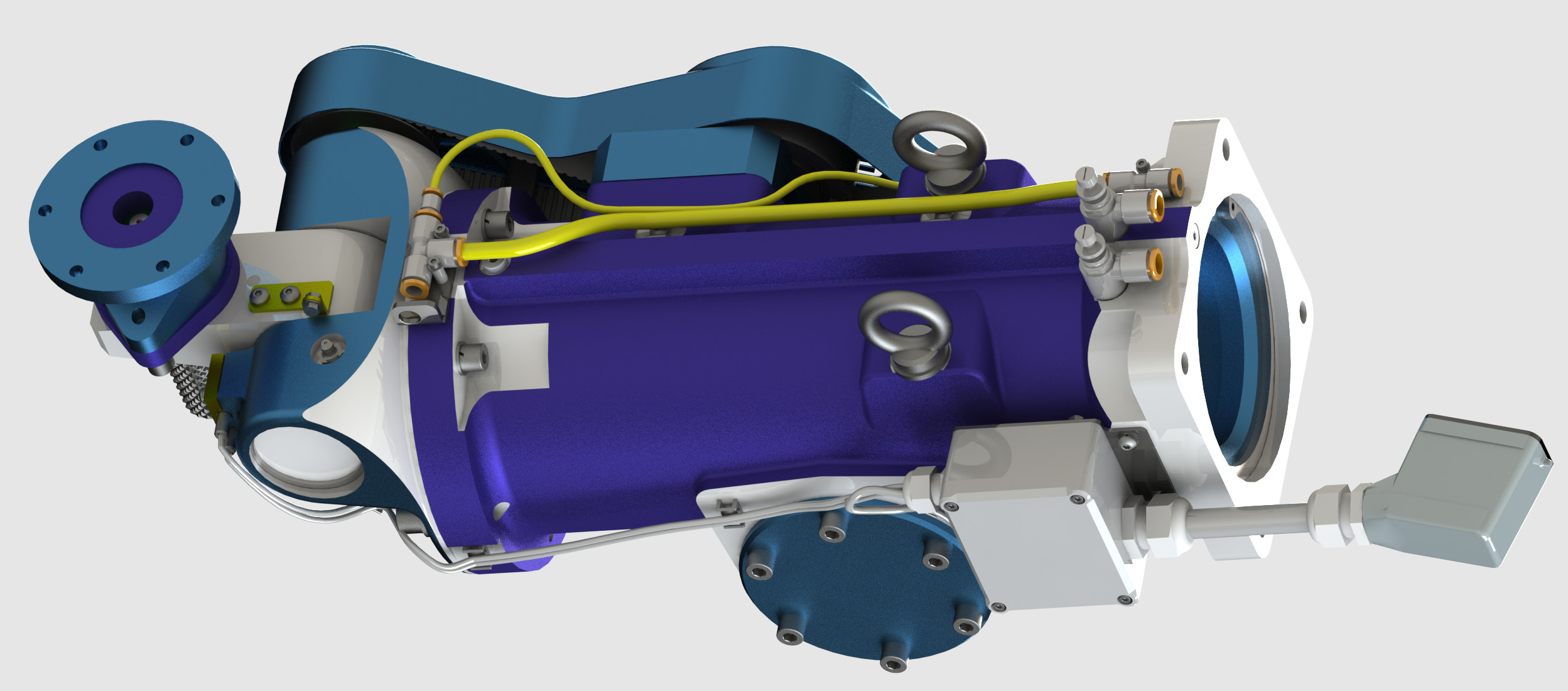 气动倾斜装置3D数模图纸 STEP格式