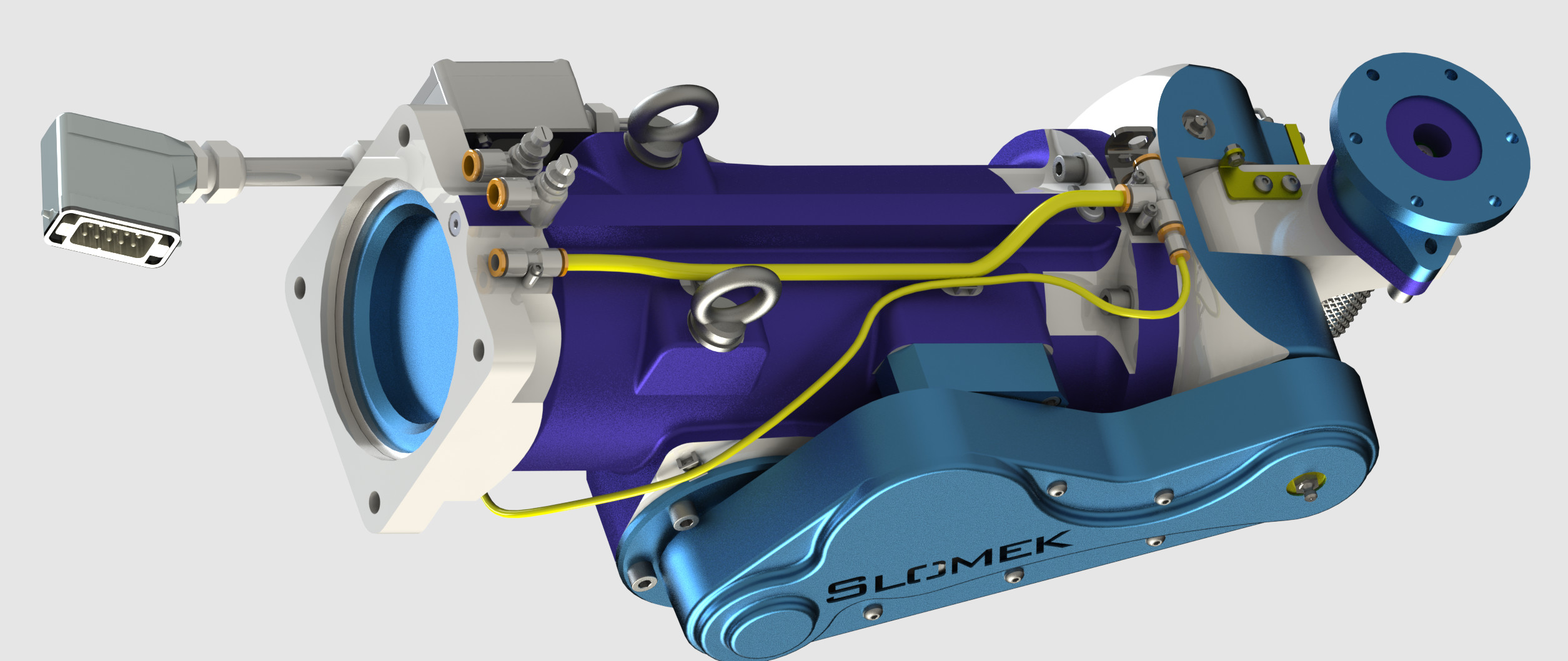 气动倾斜装置3D数模图纸 STEP格式