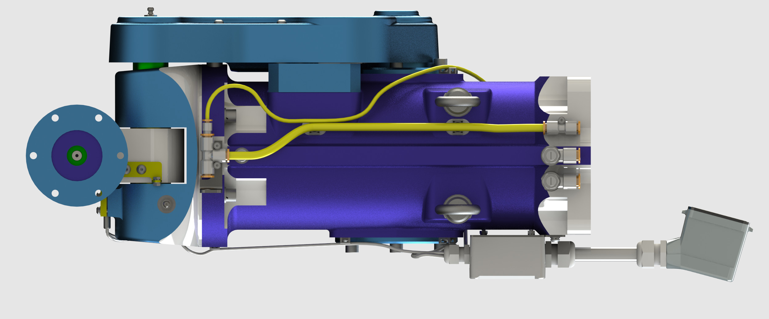 气动倾斜装置3D数模图纸 STEP格式