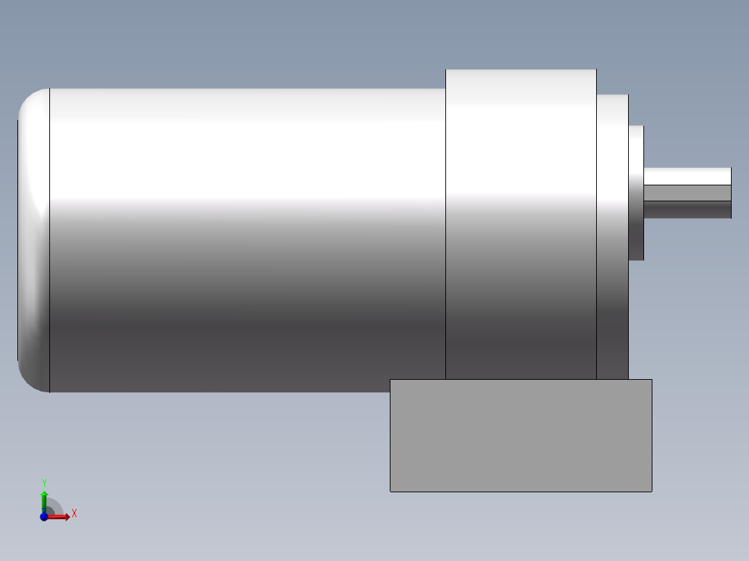 电机外形及连接尺寸1.5KW前视图