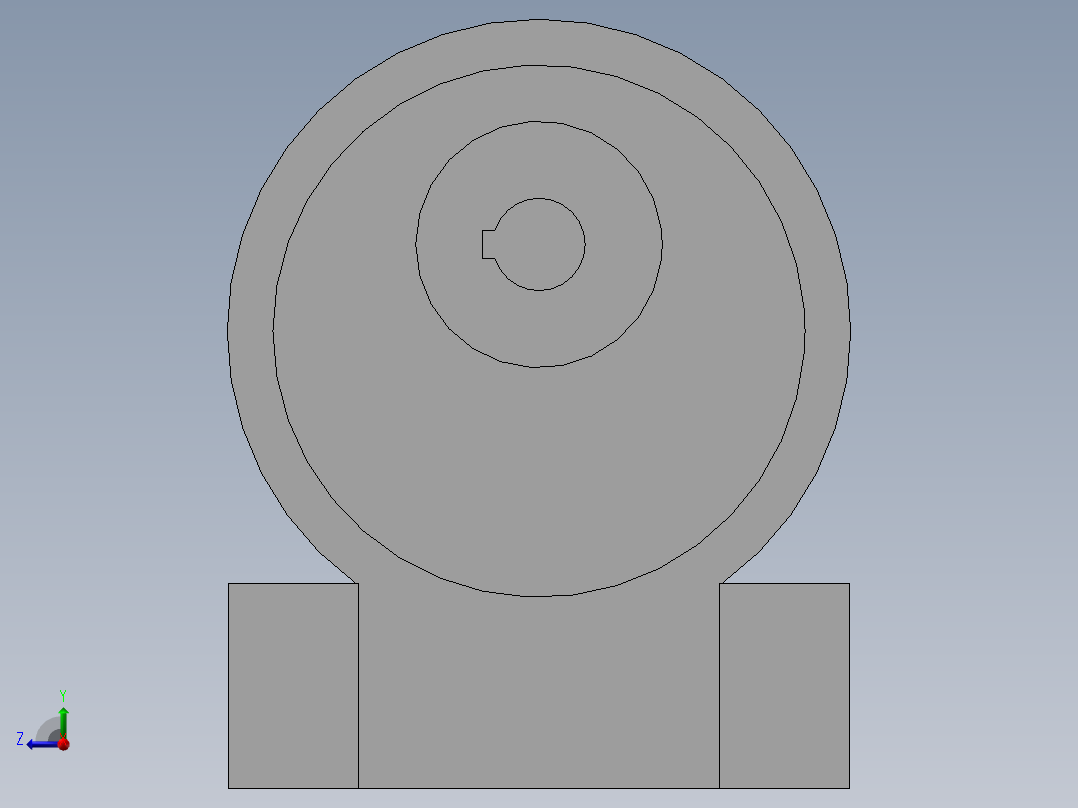 电机外形及连接尺寸1.5KW右视图