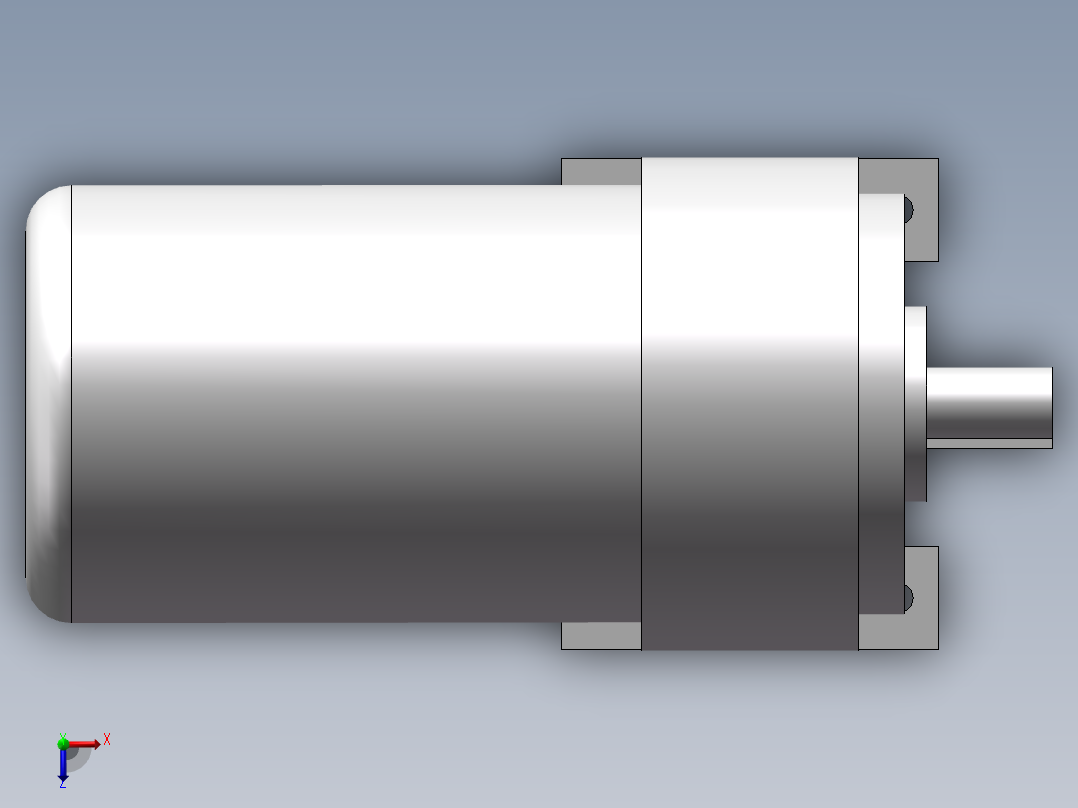 电机外形及连接尺寸1.5KW俯视图