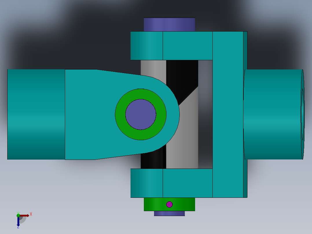 轮胎式联轴器俯视图