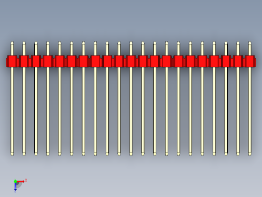 彩色公头100mil（2.54mm）系列-DS1021_red_3x21p_100mil_Type19_rev1.0俯视缩略图
