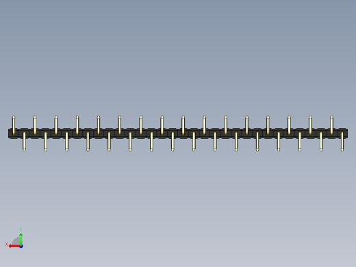 彩色公排针 100mil 2.54mm 系列-DS1022_black_32p_100mil_Type_SMT_R2_rev1.0后视缩略图