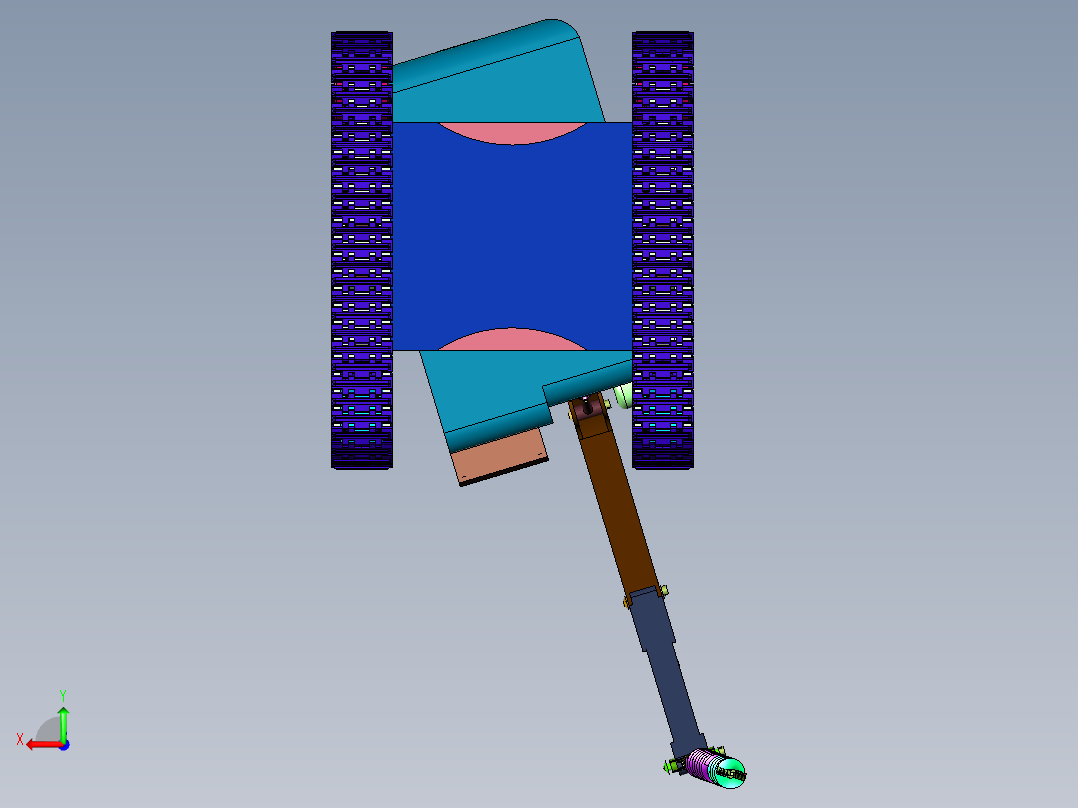 挖改螺旋钻机后视图