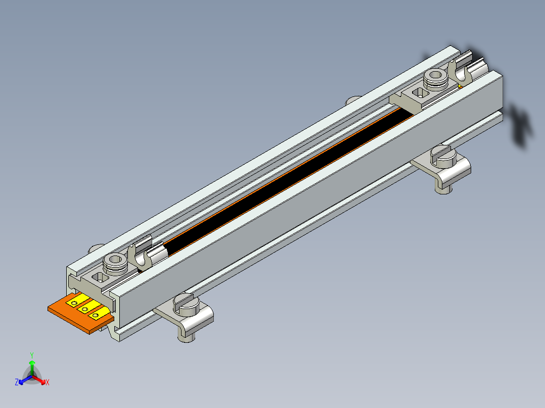 NOVOTECHNIK直线位移传感器PTP 系列-开放式结构传感器主视图