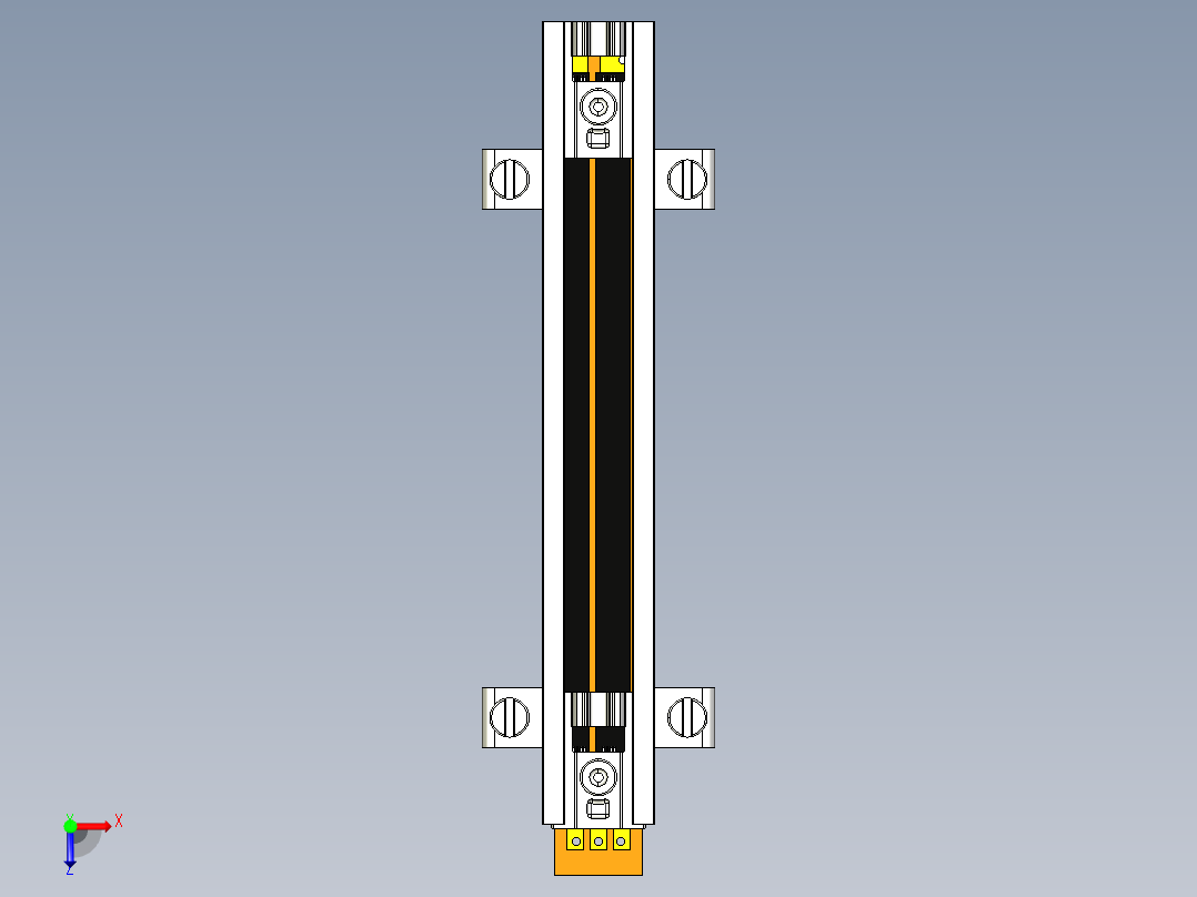 NOVOTECHNIK直线位移传感器PTP 系列-开放式结构传感器俯视图