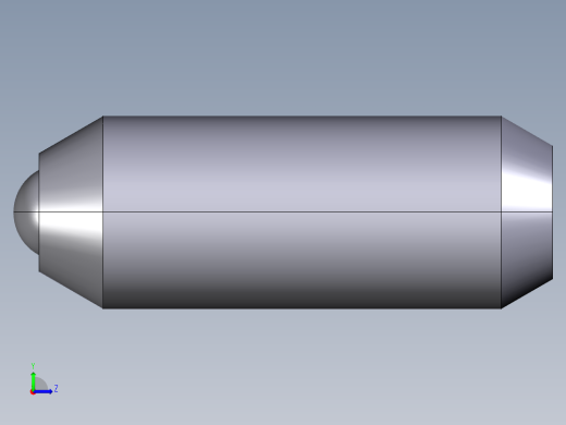 定位珠(輕荷重)(內六角)2203-3D多系列多零件图纸模型左视缩略图