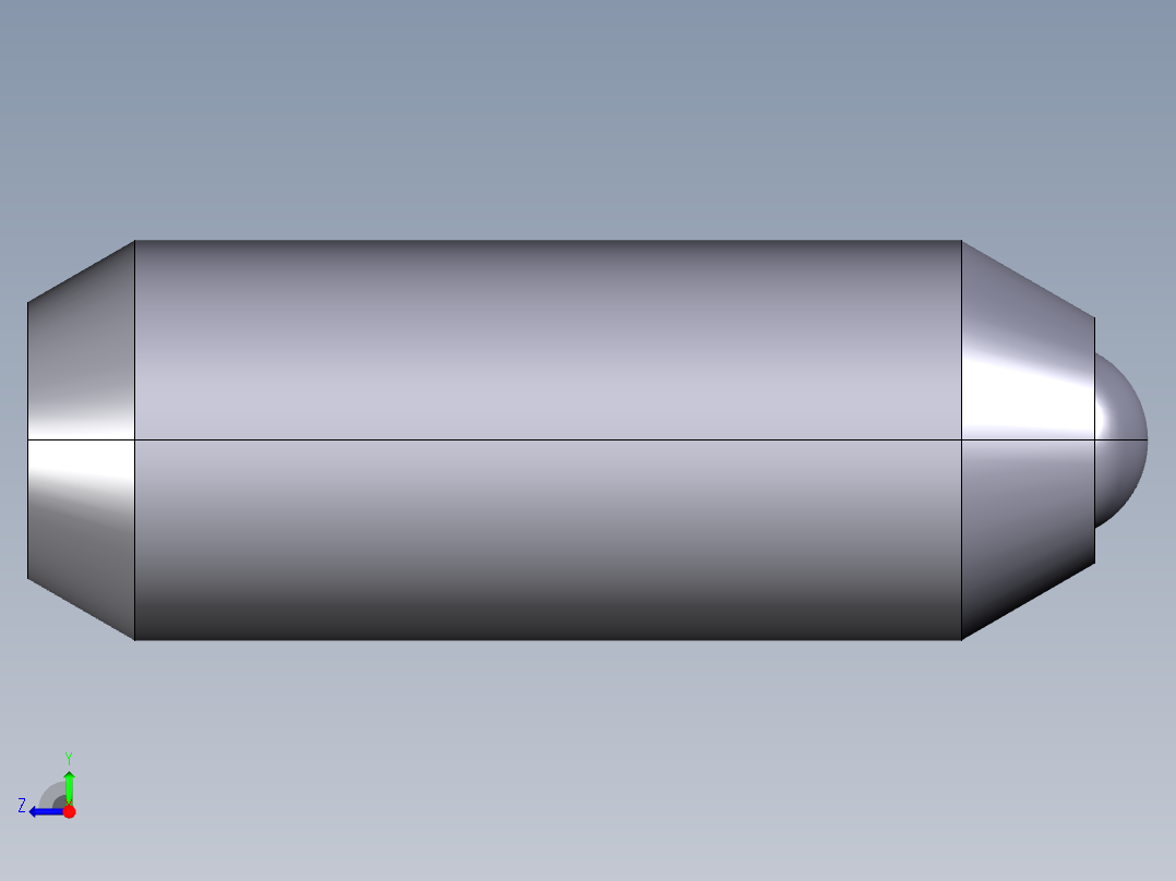定位珠(輕荷重)(內六角)2203-3D多系列多零件图纸模型右视图