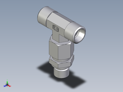卡套式工业通用硬管接头EO_Assembled_adjustable_standpipe_branch_tee_EVT10LROMD71