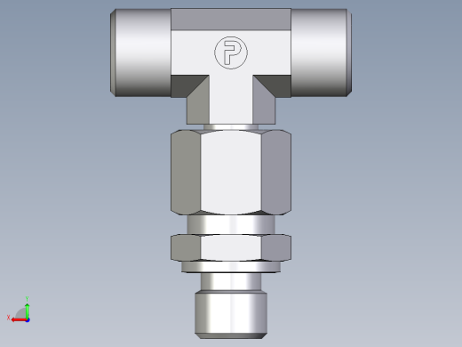 卡套式工业通用硬管接头EO_Assembled_adjustable_standpipe_branch_tee_EVT10LROMD71后视缩略图
