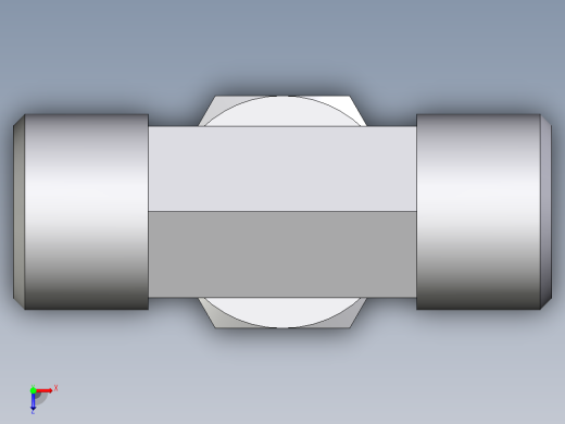 卡套式工业通用硬管接头EO_Assembled_adjustable_standpipe_branch_tee_EVT10LROMD71俯视缩略图