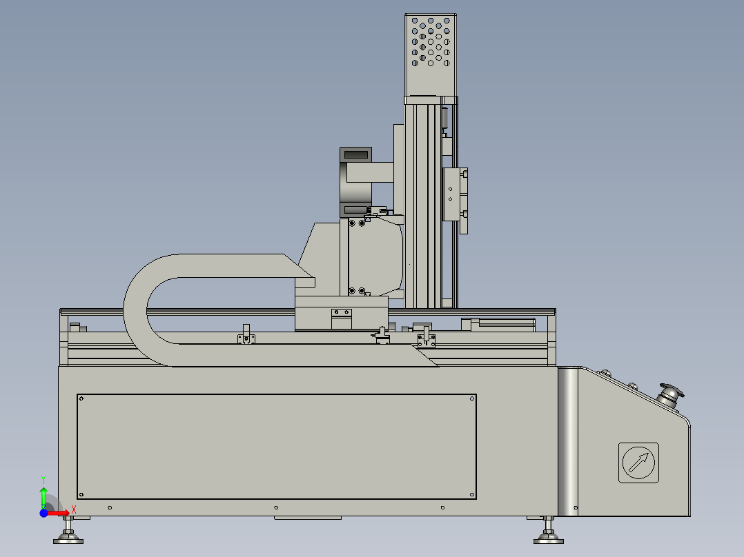 龙门活动式3轴点胶机前视图