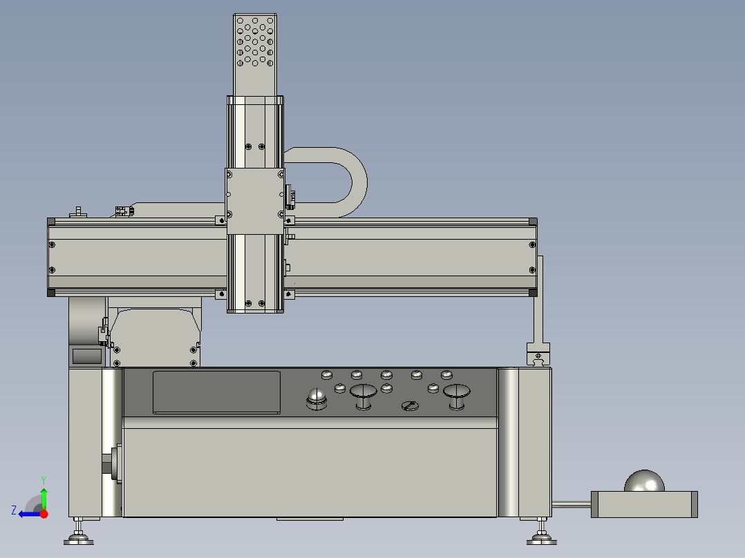 龙门活动式3轴点胶机右视图