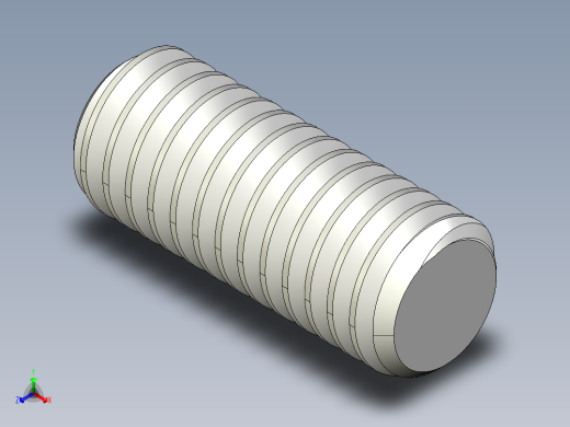 DIN 913-ISO 4026 固定螺钉-M4 L=10.STEP正等轴测缩略图