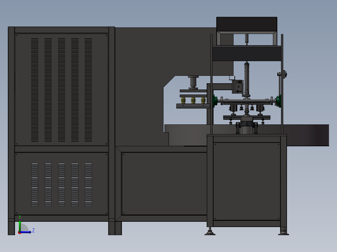 29自动转盘高频吸塑包装机左视图