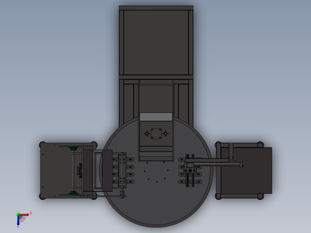 29自动转盘高频吸塑包装机俯视图