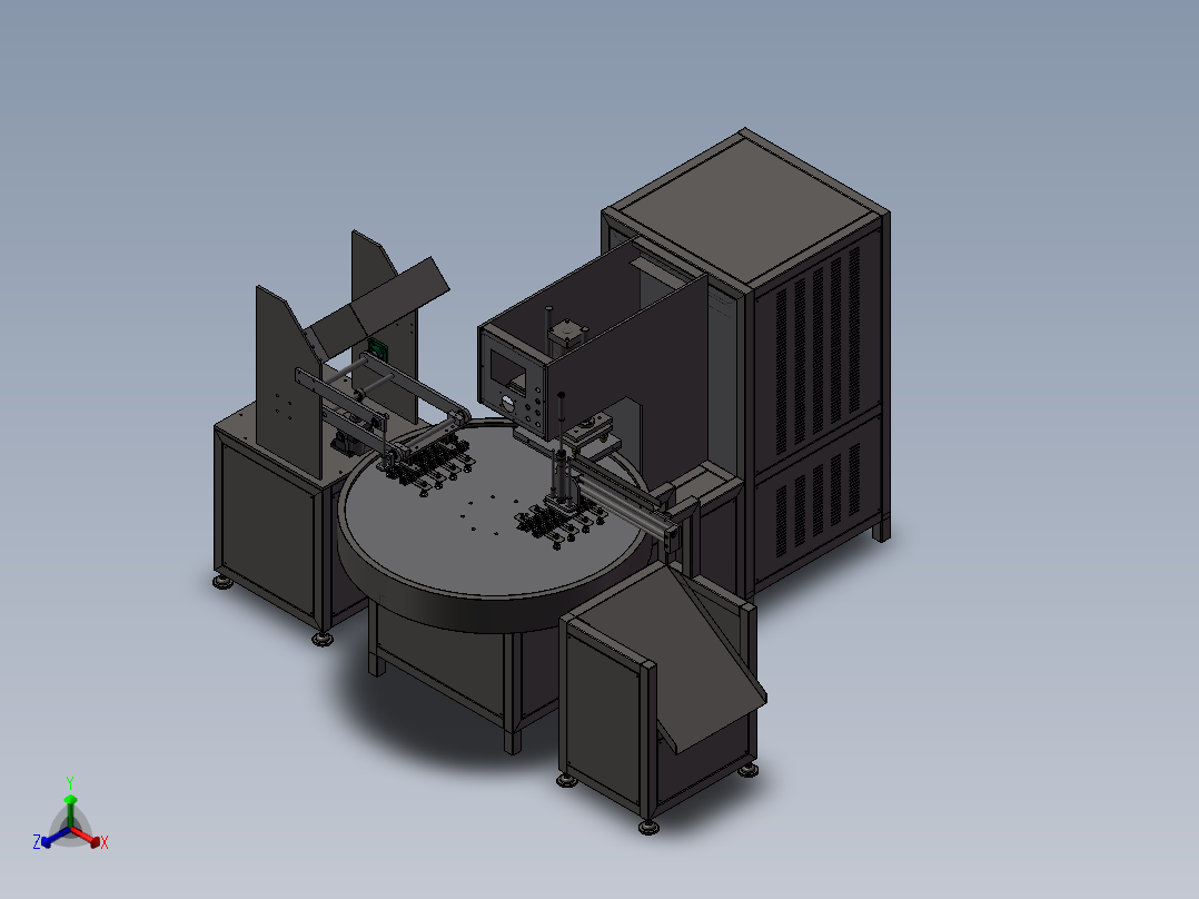 29自动转盘高频吸塑包装机正等轴测图