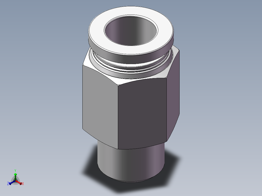 螺纹直通APC10-02（2分10厘）主视图