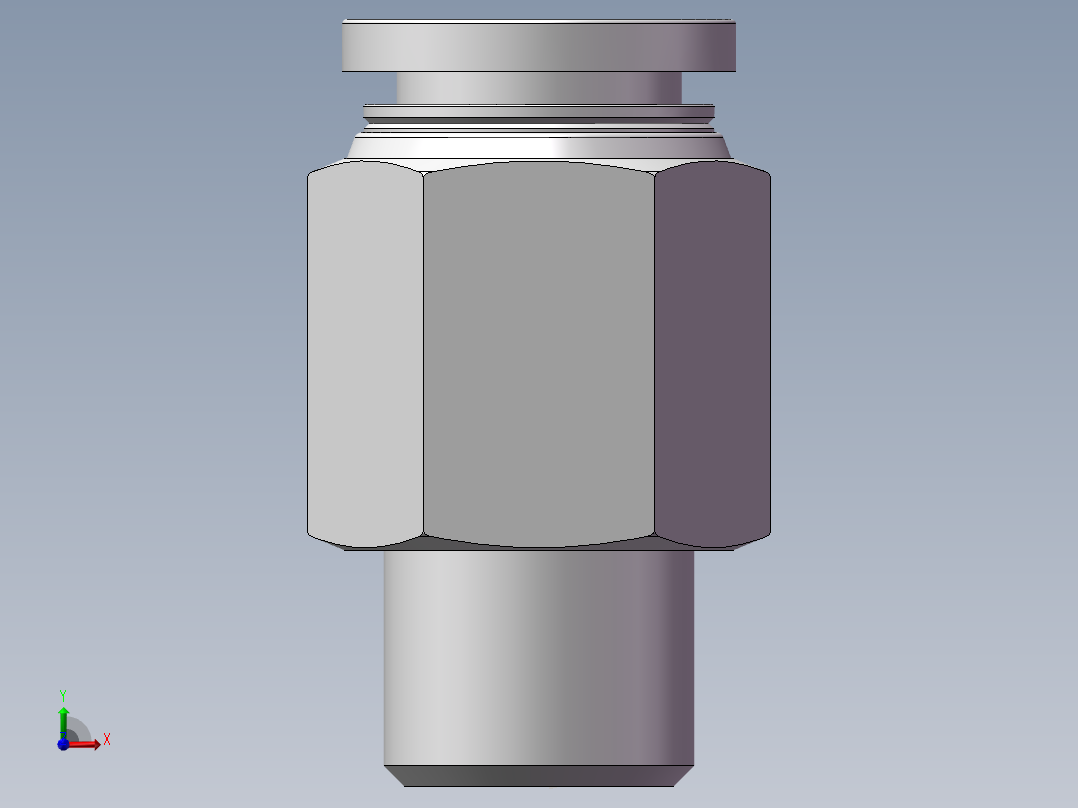螺纹直通APC10-02（2分10厘）前视图