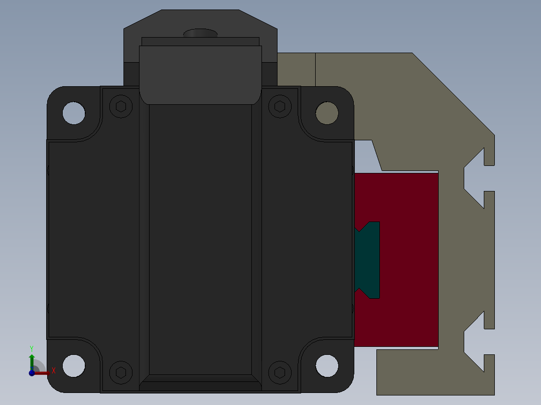 丝杆式模组DC45-SP-EG（100-1000mm）前视图