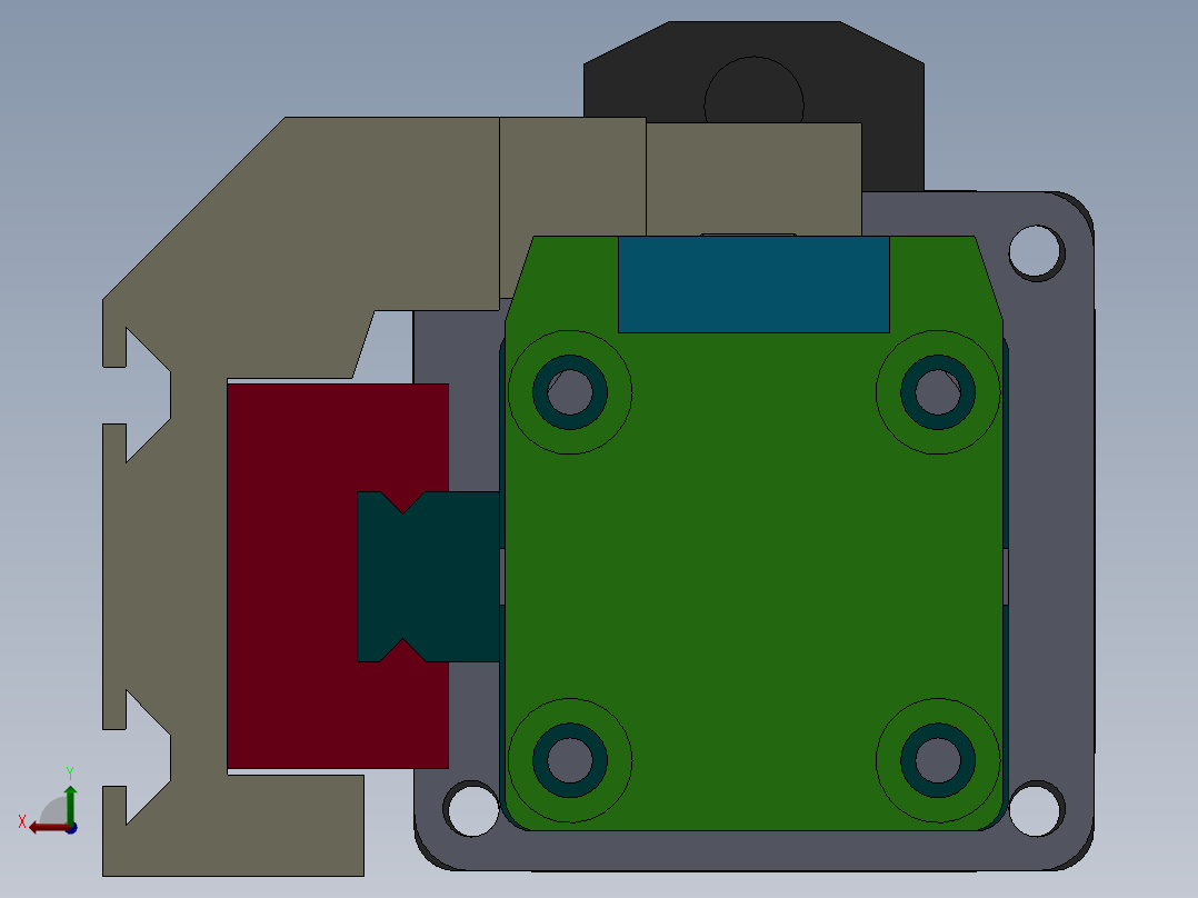 丝杆式模组DC45-SP-EG（100-1000mm）后视图