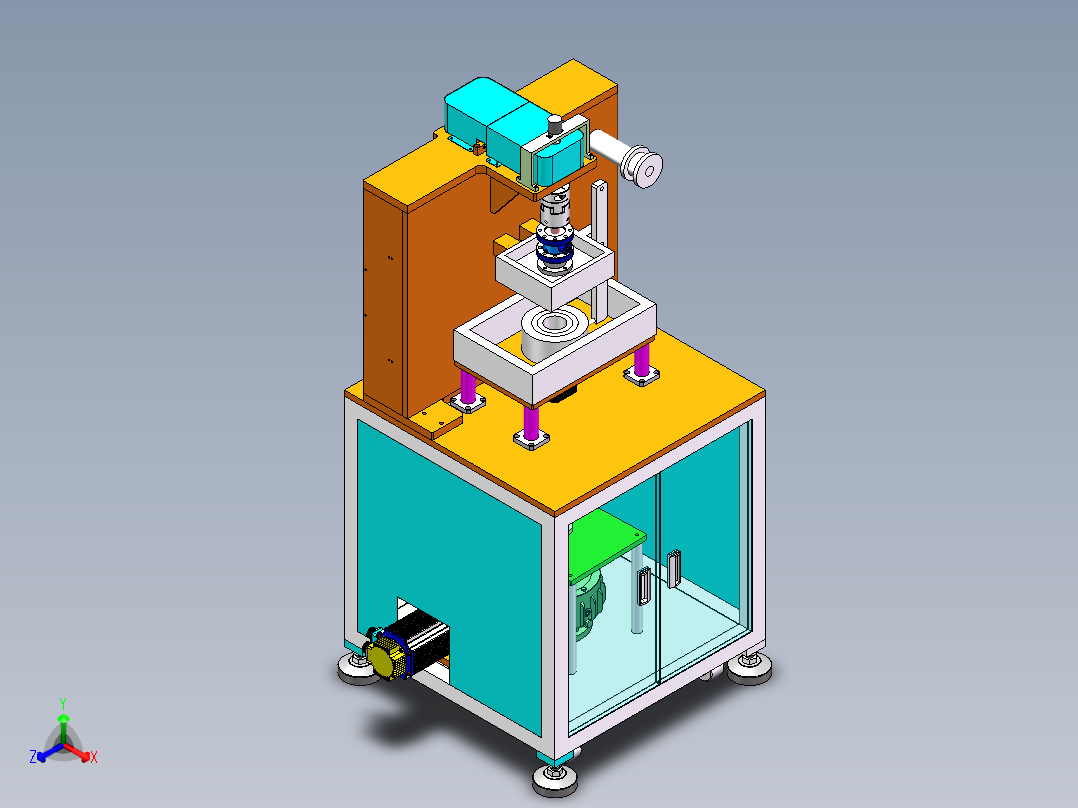 连续油管摩擦磨损试验台架模型