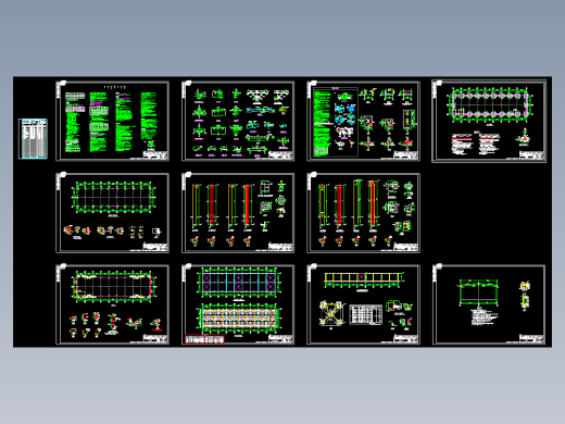 某地单层排架结构备件库结构施工图（包含设计说明）