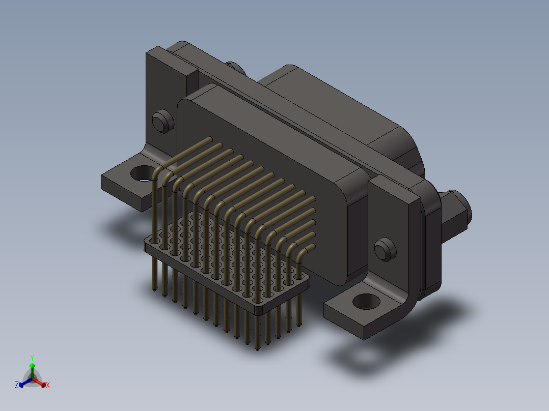 J30J连接器合集正等轴测图