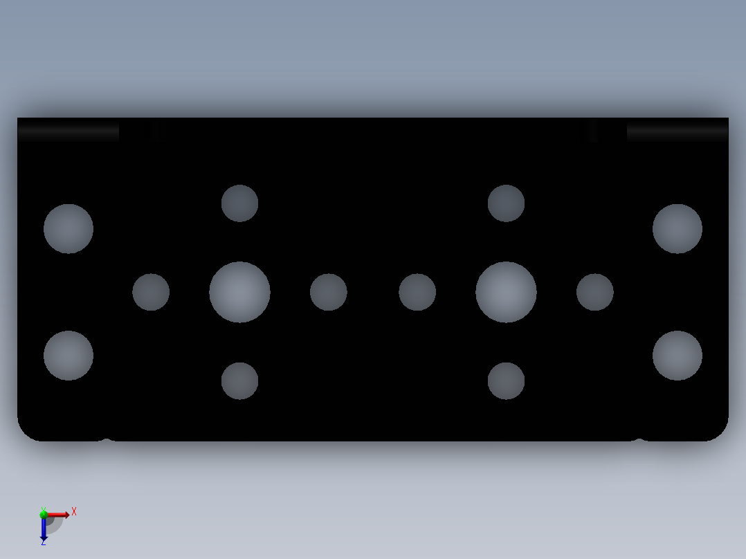 996R舵机支架俯视图