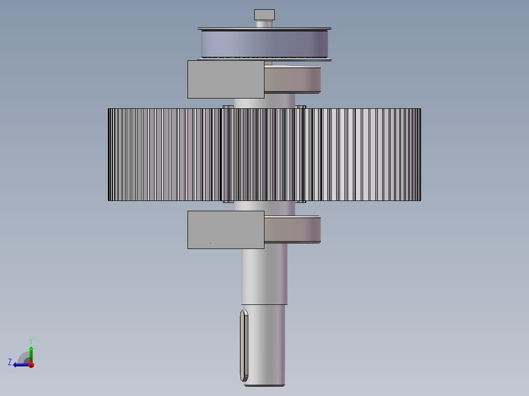 齿轮啮合传动右视图